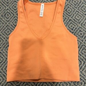 Athleta Ribbed Orange Tank Top